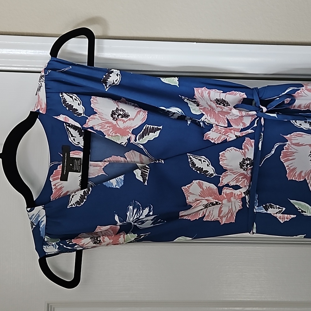 French Connection Dress: Faux Wraparound, Floral